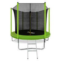 ARLAND Батут 8FT с внутренней страховочной сеткой и лестницей, цвет светло-зеленый