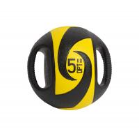 Мяч тренировочный (медицинбол) с хватами, 5 кг FT-DHMB-05
