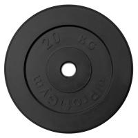 ДТР-20/26. Диск «Profigym» тренировочный обрезиненный 20 кг черный 26 мм (металлическая втулка)
