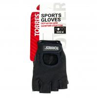 Перчатки для занятий спортом "TORRES", нат.замша и кожа подбивка 3 мм