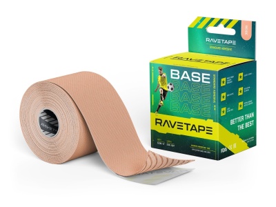 Кинезиотейп RaveTape BASE 5×5 — Телесный