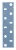 Скалодром пристенный 500*2000 стандарт ЭЛЬБРУС (10 зацепов), голубой-пастель